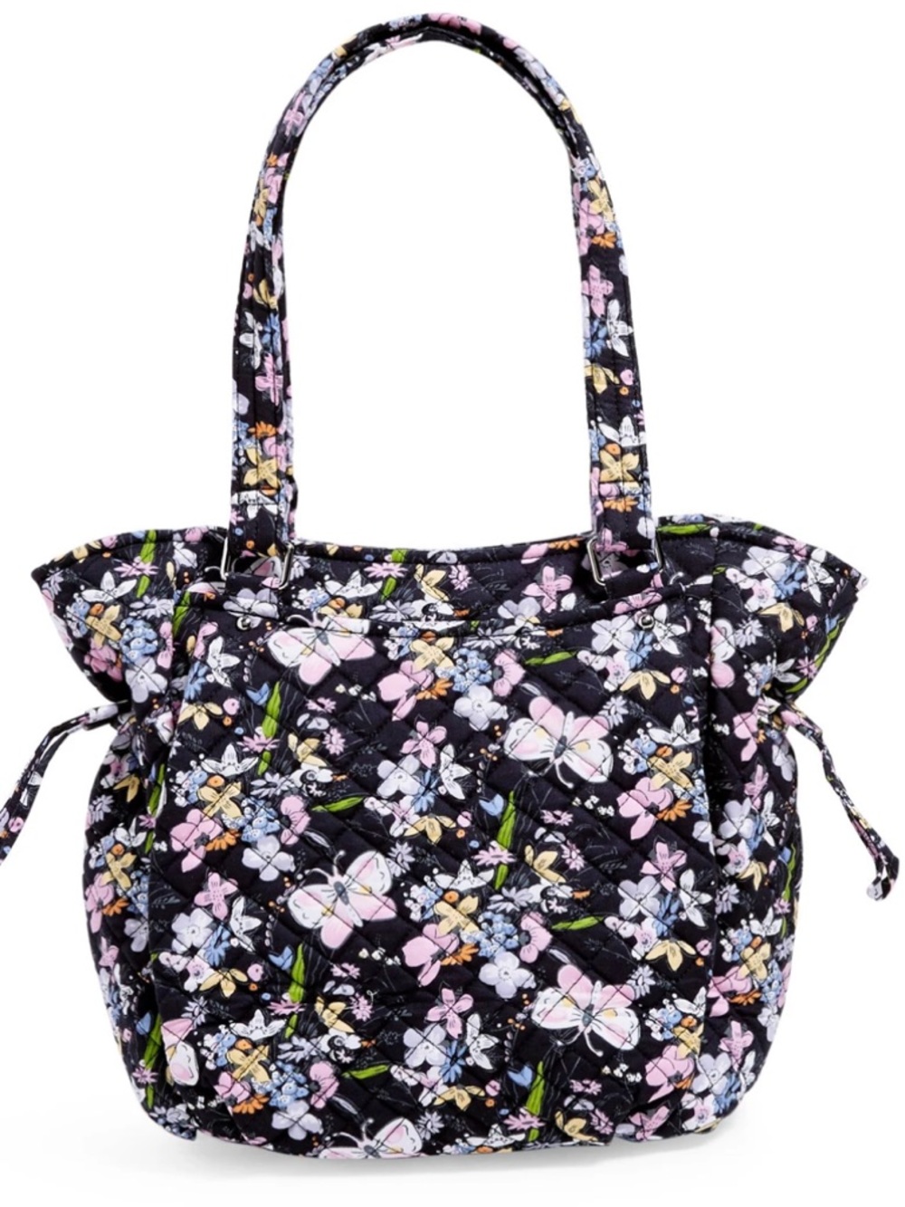 Vera Bradley Bloom Boom Glenna Satchel Navy